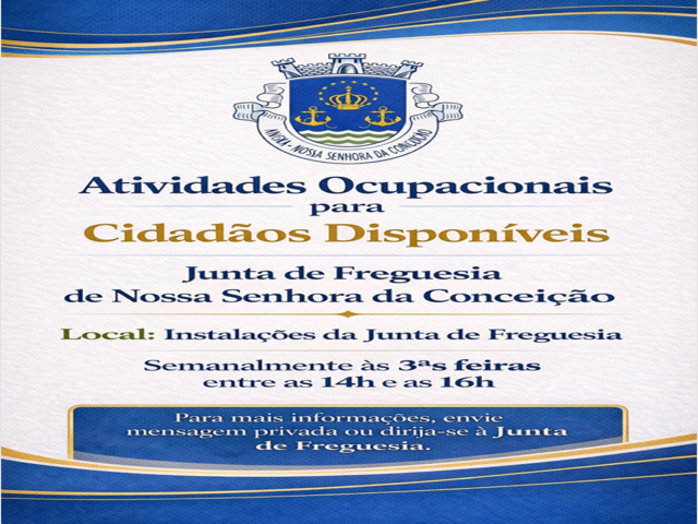 Atividades Ocupacionais para Cidadãos Disponíveis