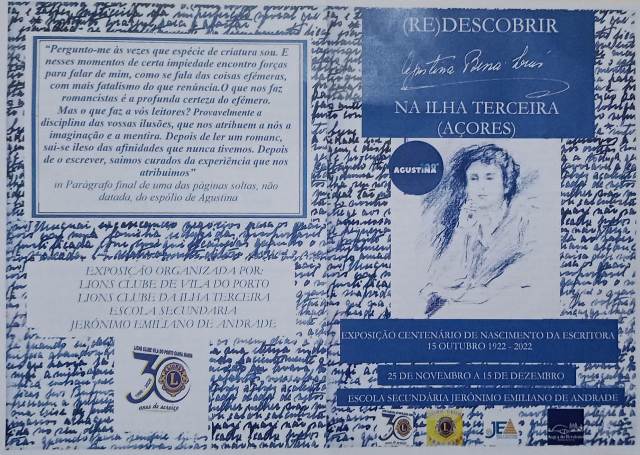 Comemoração do Centenário da Escritora Agustina Bessa-Luis na ilha Terceira