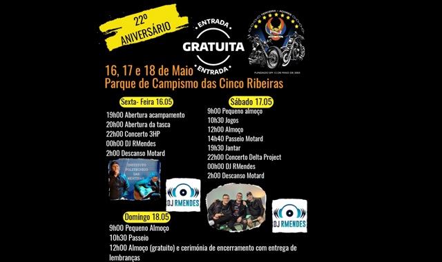 22º Aniversário do Terceiraçor Motoclube